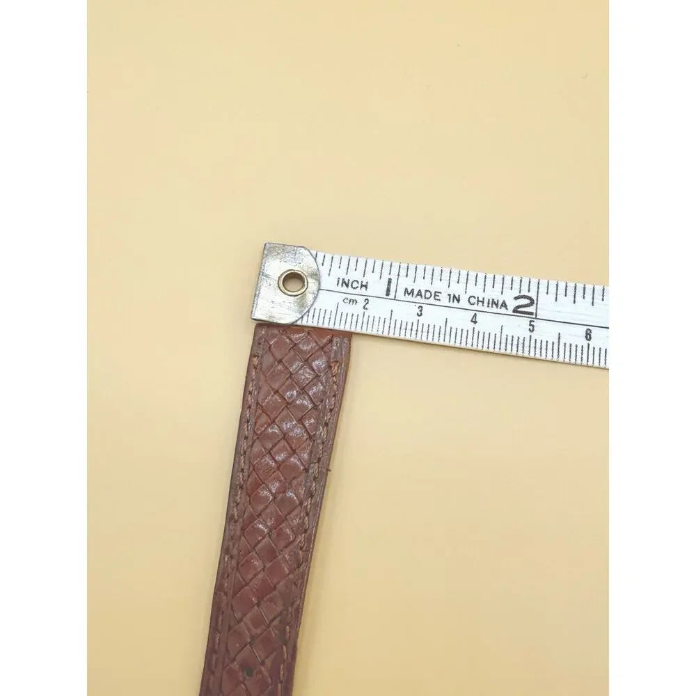 18mm KREISLER Braided Calfskin NOS Vintage Watch Band & Gold-Tone Buckle